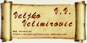 Veljko Velimirović vizit kartica